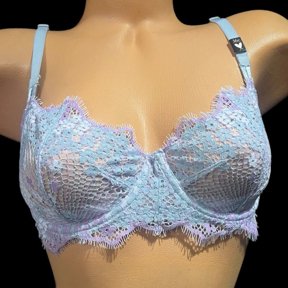 Victoria’s Secret Push Up without padding uplift unlined lace bra 36C - Picture 5 of 6